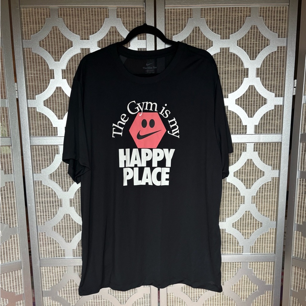 Nike Black Short Sleeve Tee with Motivational Graphic - Picture 1 of 6